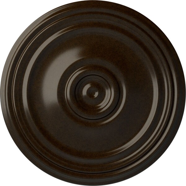 Ekena Millwork Reece Ceiling Medallion (Fits Canopies up to 6 3/4"), Hand-Painted Bronze, 21"OD x 1 1/4"P CM21REBZS - main